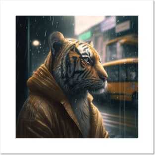 The tiger in the rain Posters and Art